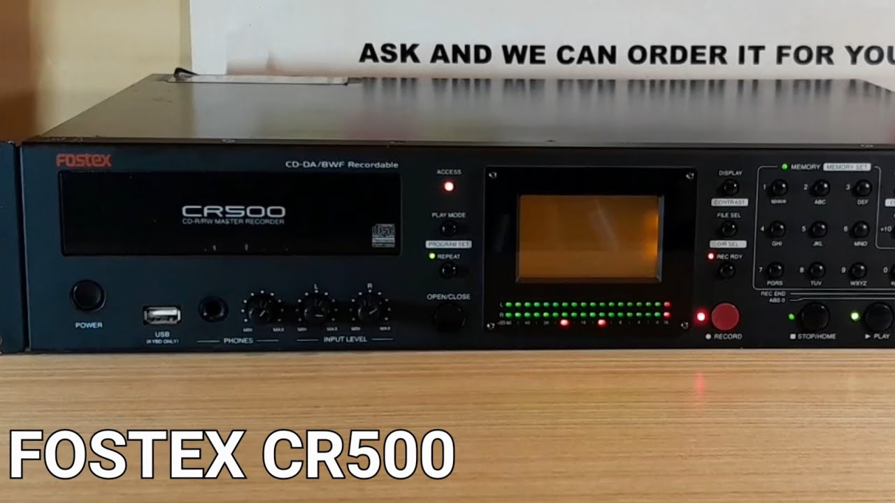 FOSTEX CR500 CD-R/CD-RW RECORDER DOMESTICATED - YouTube