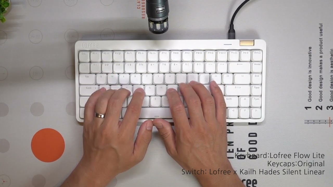Lofree Flow Lite Typing Sound Review Hades Silent Linear - YouTube