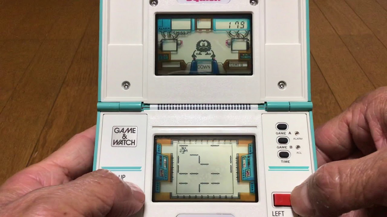 レトロ 液晶ゲーム】任天堂 ゲームウォッチ スキッシュ SQUISH