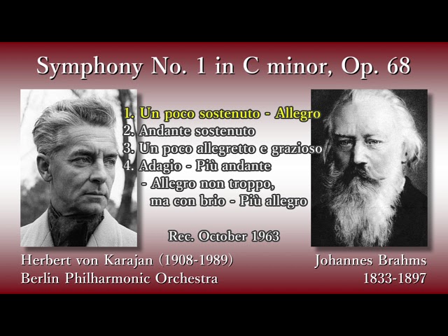 Brahms: Symphony No. 1, Karajan & BPO (1963) ブラームス 交響曲第1
