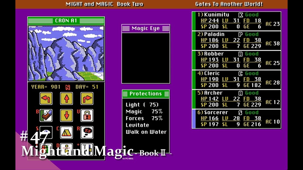 Play】PC-9801 Might and Magic BookⅡ #47 レトロゲーム - YouTube