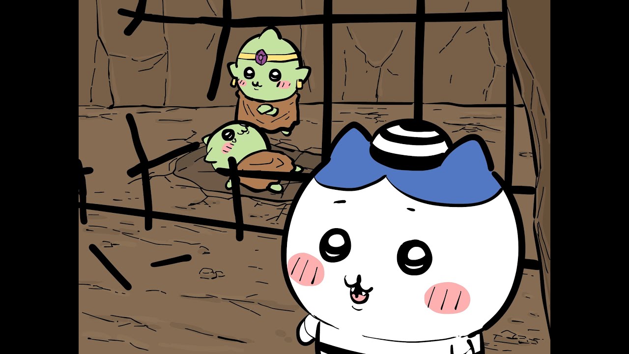 うさぎハチワレVSゴブリン【ちいかわ】 - YouTube