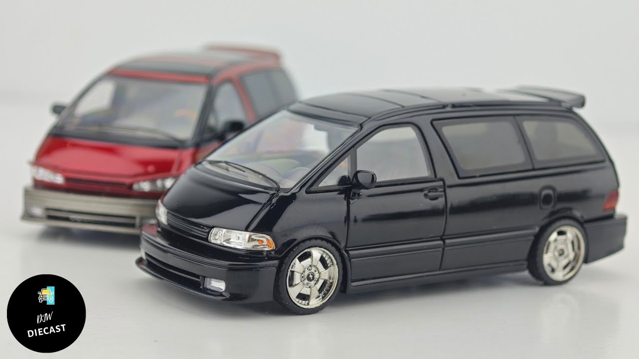 Toyota Previa TCR10 Fabulous Black by Mortal Model 1/64 | UNBOXING