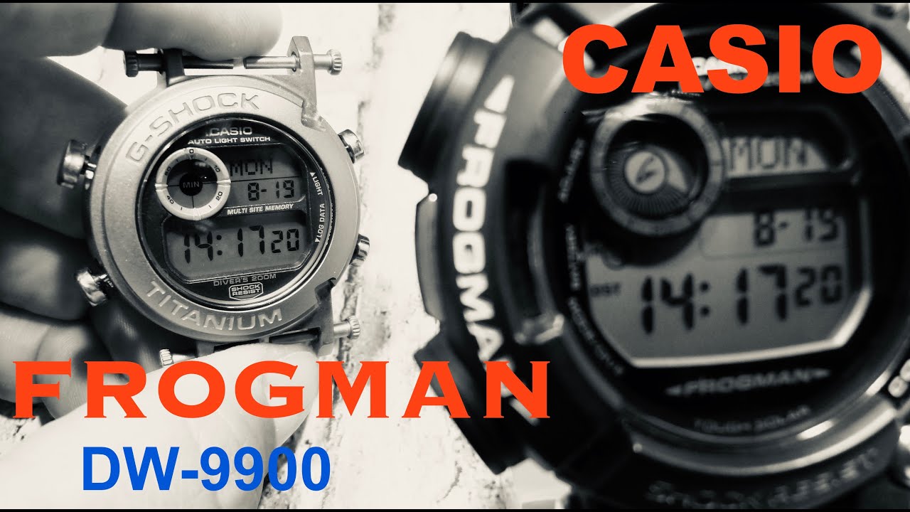 CASIO G-SHOCK DW 9900 Frogman FULL review + Tutorial + Battery