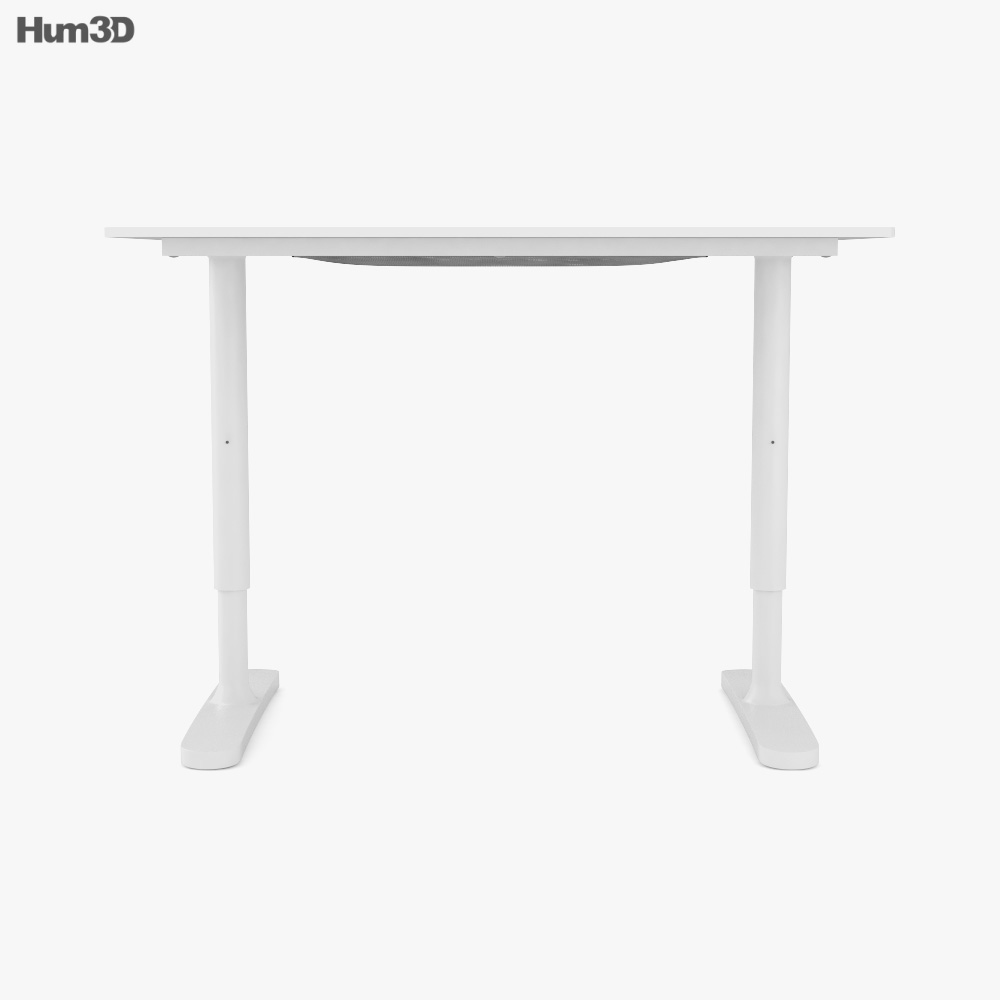 IKEA ベカント オフィスデスク ホワイト 3Dモデル - ダウンロード
