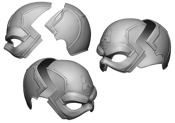 マーベル - キャプテン・アメリカのヘルメットマスク コスプレ 3D