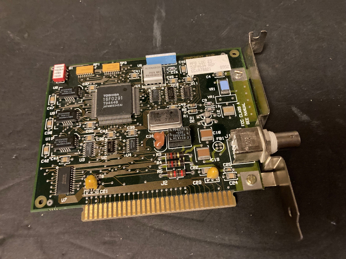 Vintage IBM BNC Isa 8-BIT Network Card Lan Card Toshiba 53F4634
