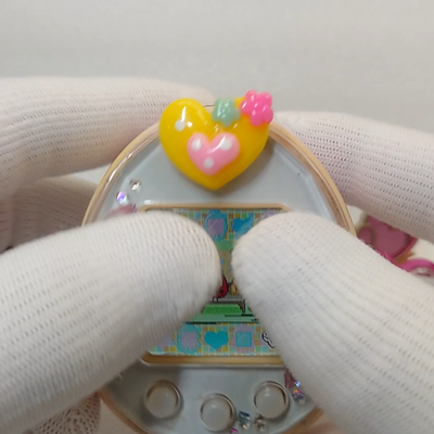 Many Damage Tamagotchi P's Aikatsu White Pink w/ Lovemelo Tama