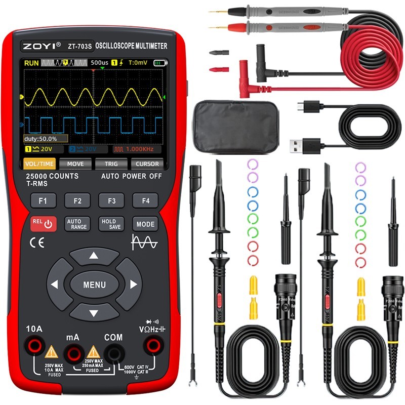 ZOYI ZT703S 3-in-1 Digital Multimeter Oscilloscope Signal