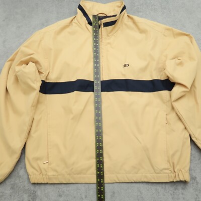 Dockers Golf Stain Defender Windbreaker Jacket Mens XL Yellow 1/4