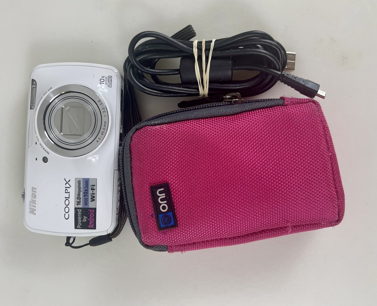 Nikon COOLPIX S800c 16.0MP Digital Camera - White for sale online