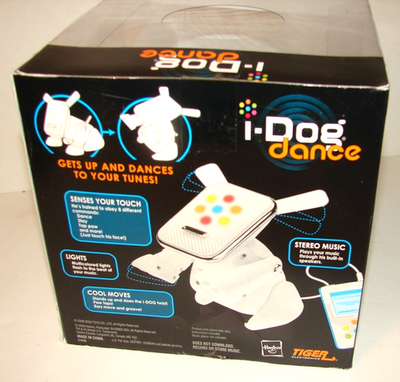 I-DOG DANCE White Hasbro Sega Toys 2008 ROBOT DOG SPEAKERS Lights