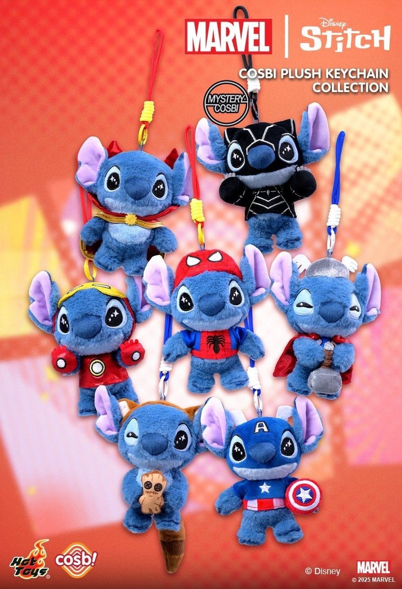 Hot Toys x Disney PPLU072N Marvel Stitch Cosbi Plush Keychain full