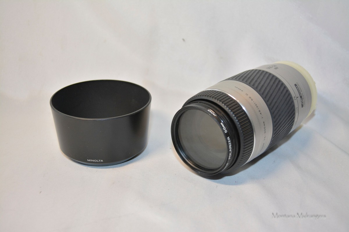 Minolta AF Zoom 75-300mm 1:4.5-5.6 Lens With Hood End Cap Kalt