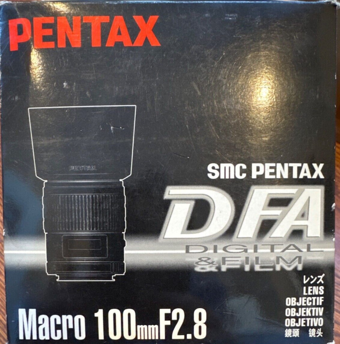 Pentax SMC D FA Macro 100mm F2.8 WR Camera Lens for Pentax for