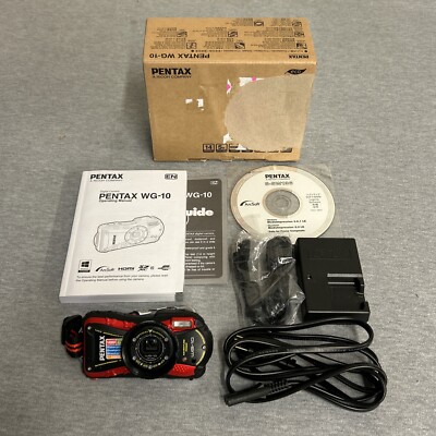 PENTAX Pentax Optio WG-10 14.0MP Digital Camera - Red for sale