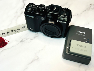 Canon PowerShot G10 14.7MP Digital Camera Black W/ Battery Fast