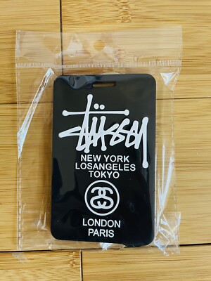 Stussy New York Los Angles Tokyo Black Tag Card Holder Man Gift