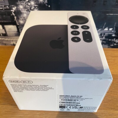 Apple TV 4K 64GB 3rd Generation Wi-Fi Netflix BBC iPlayer Black