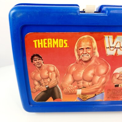 RARE Vintage 1986 WWF Hulk Hogan Blue Lunchbox No Thermos Piper