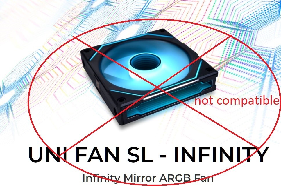 NEW Lian Li 7 5/8in Single Cable Uni Fan SL V2 Daisy Chain