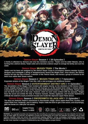 Demon Slayer Kimetsu No Yaiba Season 1-3 Mugen Train Arc & Movie