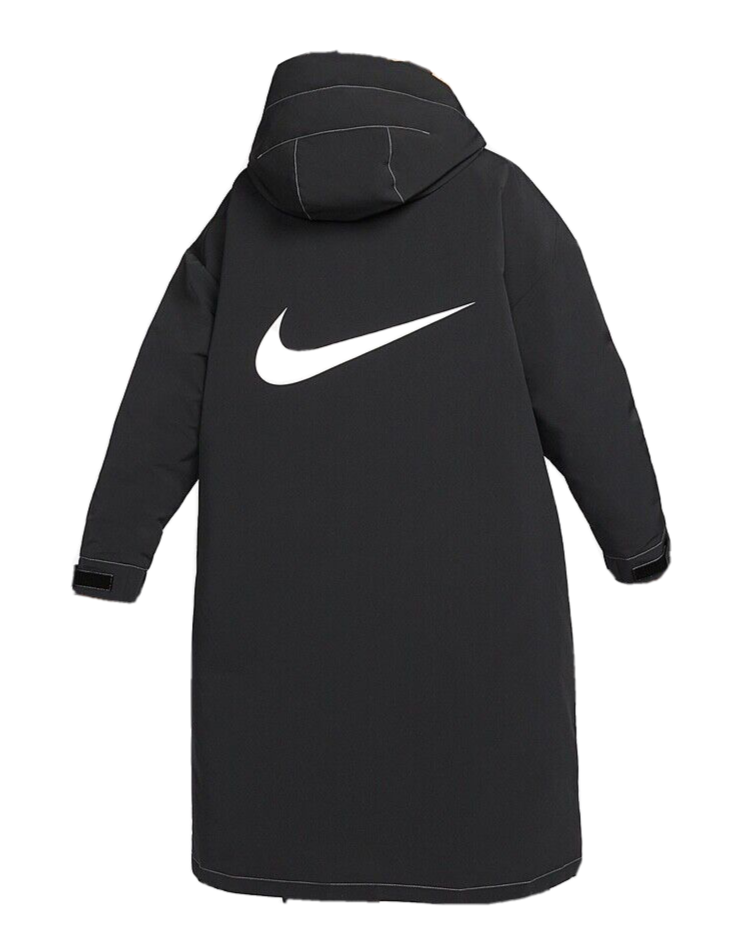Nike Parka Down Coat Swoosh Logo Hooded Long Insulated Oversized