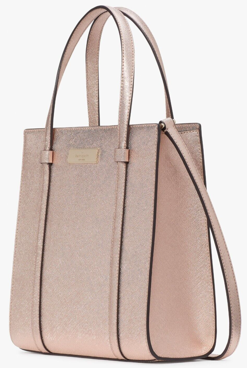 Kate Spade Kenzie Small Tote Bag KI916 Metallic Rose Gold Purse