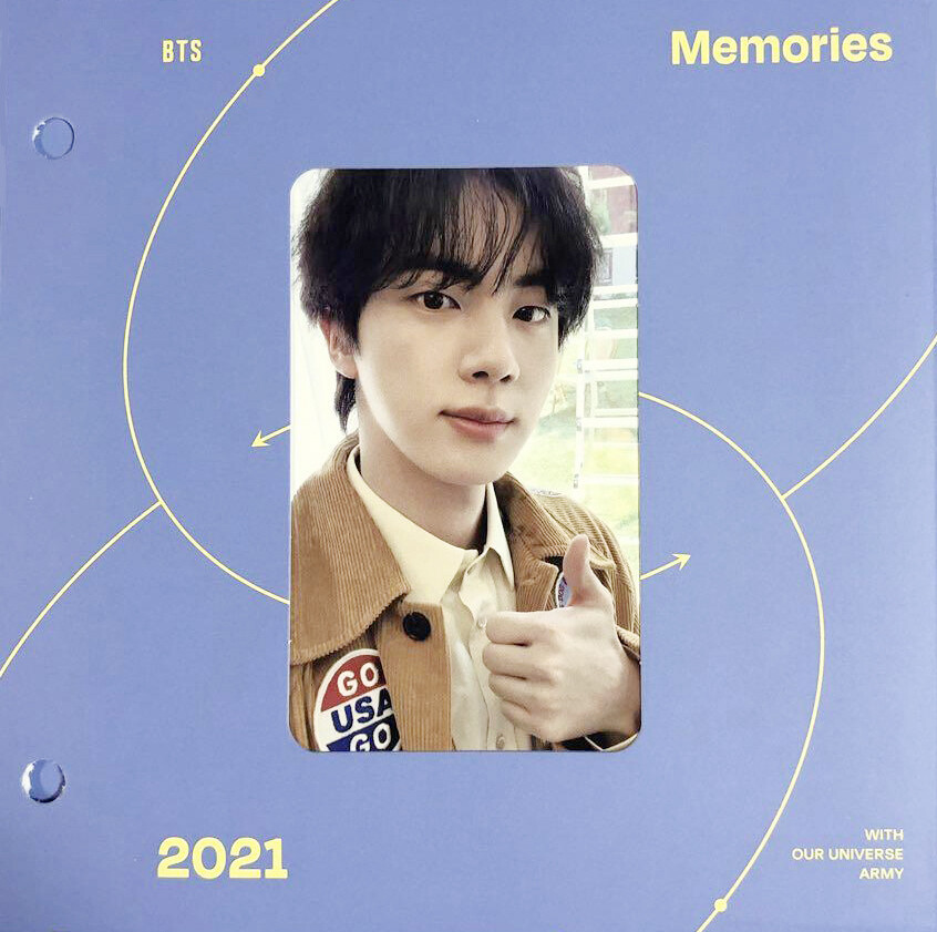 BTS Memories of 2021 Blu-ray Photo card JUNGKOOK V JIMIN JIN SUGA