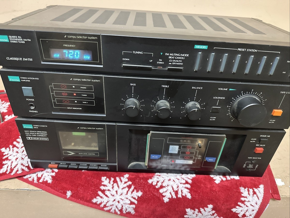 VINTAGE SANSUI STEREO AMPLIFIER CASSETTE DECK DA-T55 COMPU