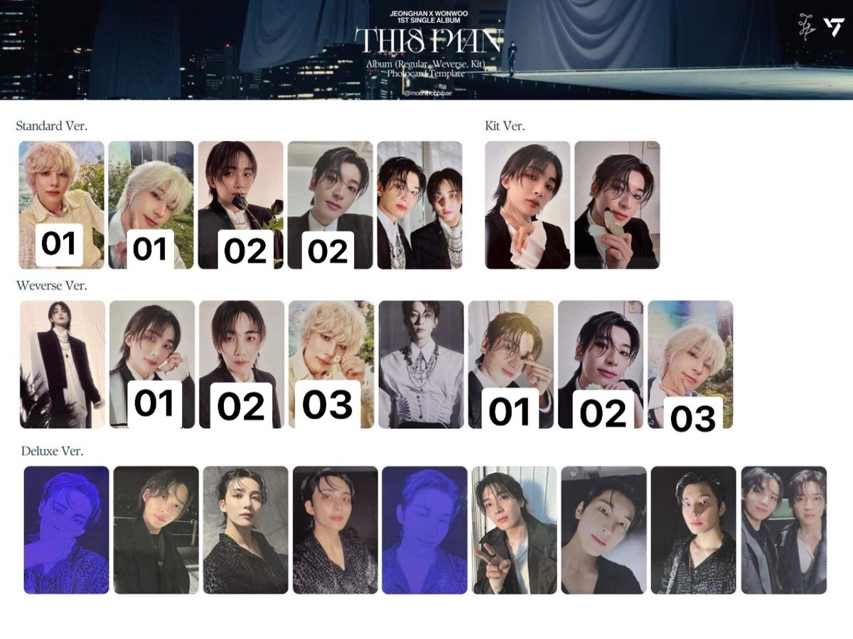 SEVENTEEN JEONGHAN & WONWOO THIS MAN photocard 1st single album