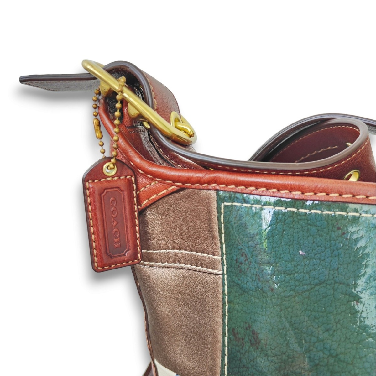 Coach Y2K Restored Holiday Patchwork Bleecker Duffle Leather