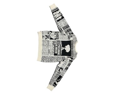 Supreme Newsprint Sweater Size XL (Shrunk) M Jumper Extrafine