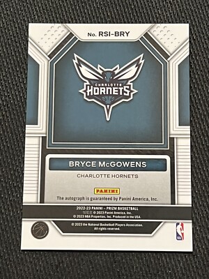 bryce mcgowens gold rc /10 カード直筆auto 2022 PANINI PRIZM GOLD