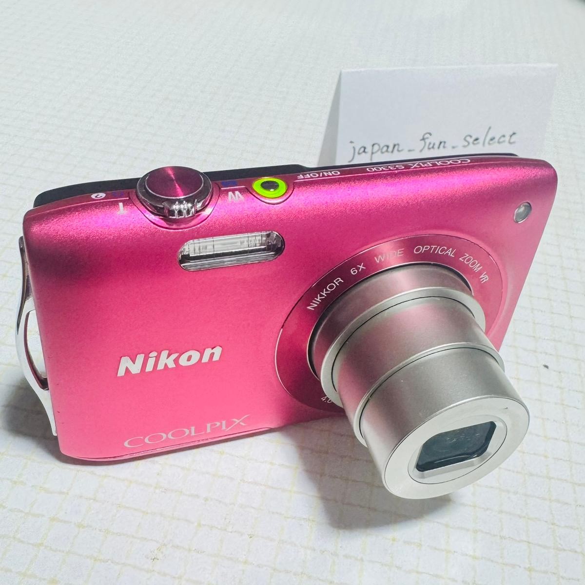 Nikon COOLPIX S3300 Pink Digital Camera 16MP Compact 6x Zoom 720p