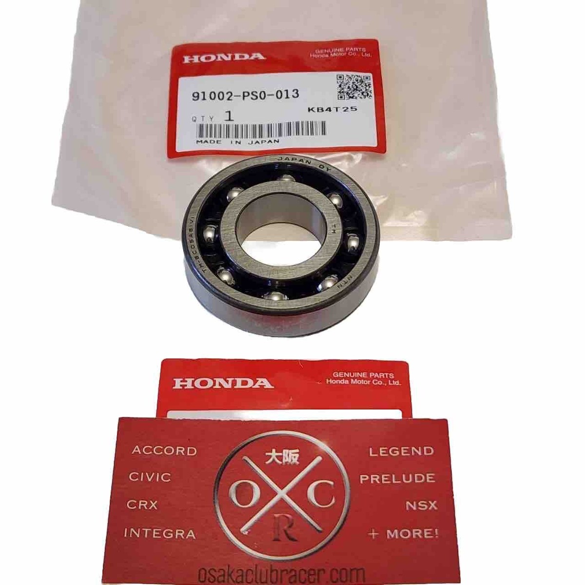 Genuine OEM Honda Input Shaft Bearing 91002-PS0-013 26x58x15 07-08