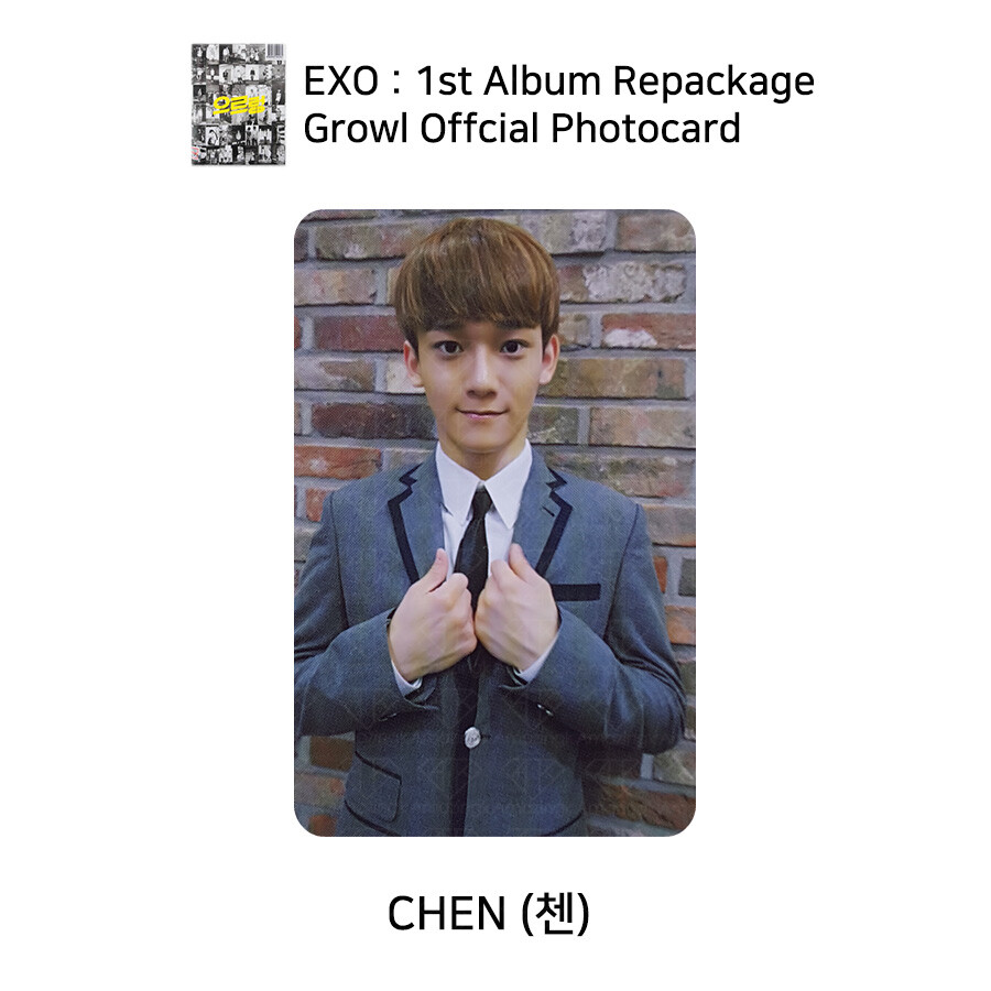 EXO 1st album GROWL Repackage Official Photocard Korean Version