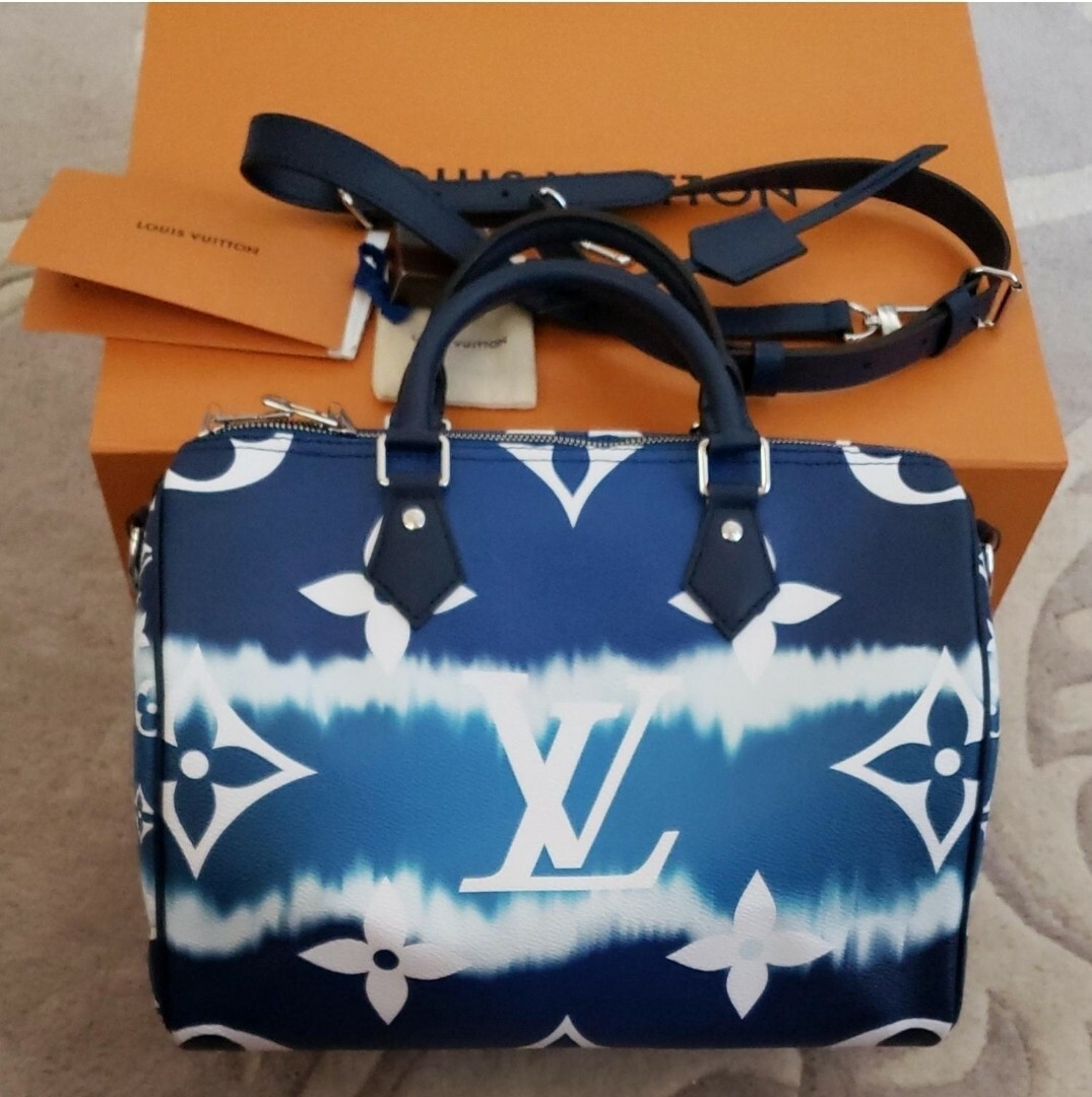 AUTHENTIC LOUIS VUITTON SPEEDY 30 BLUE ESCALE TIE DYE COLLECTION