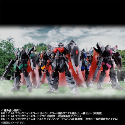HG 1/144 BLACK KNIGHT SQUAD Rud-ro. CUSTOM SET Model kit P-BANDAI