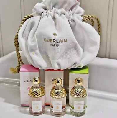 New Guerlain Aqua Allegoria 3pc EDT Perfume Mini Splash 0.17oz/ 5