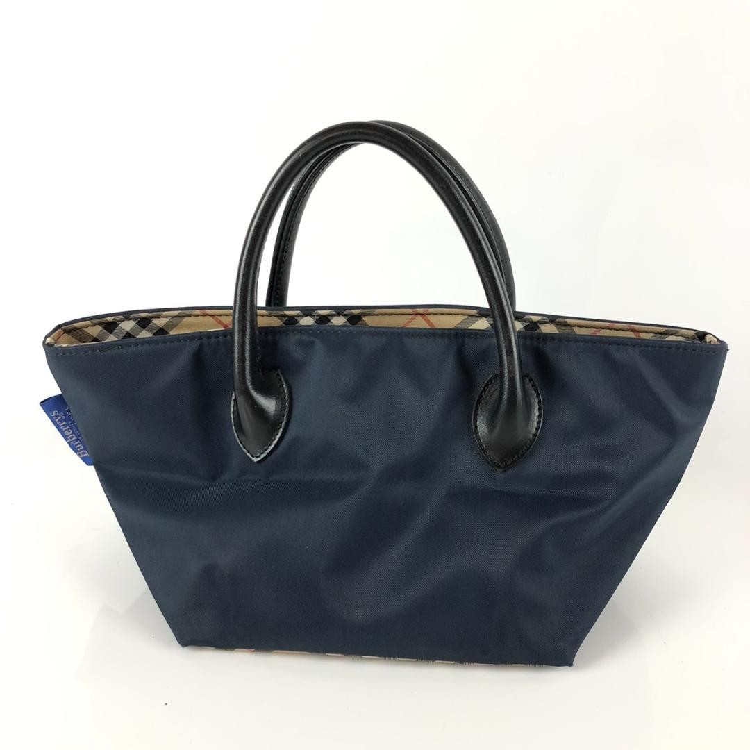Burberry Blue Label hand tote bag color Navy nova check fashion