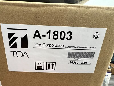 TOA A-1803 PA Mixer Amplifier 30W/4, 100V AC/DC Power, 2 Zone (E