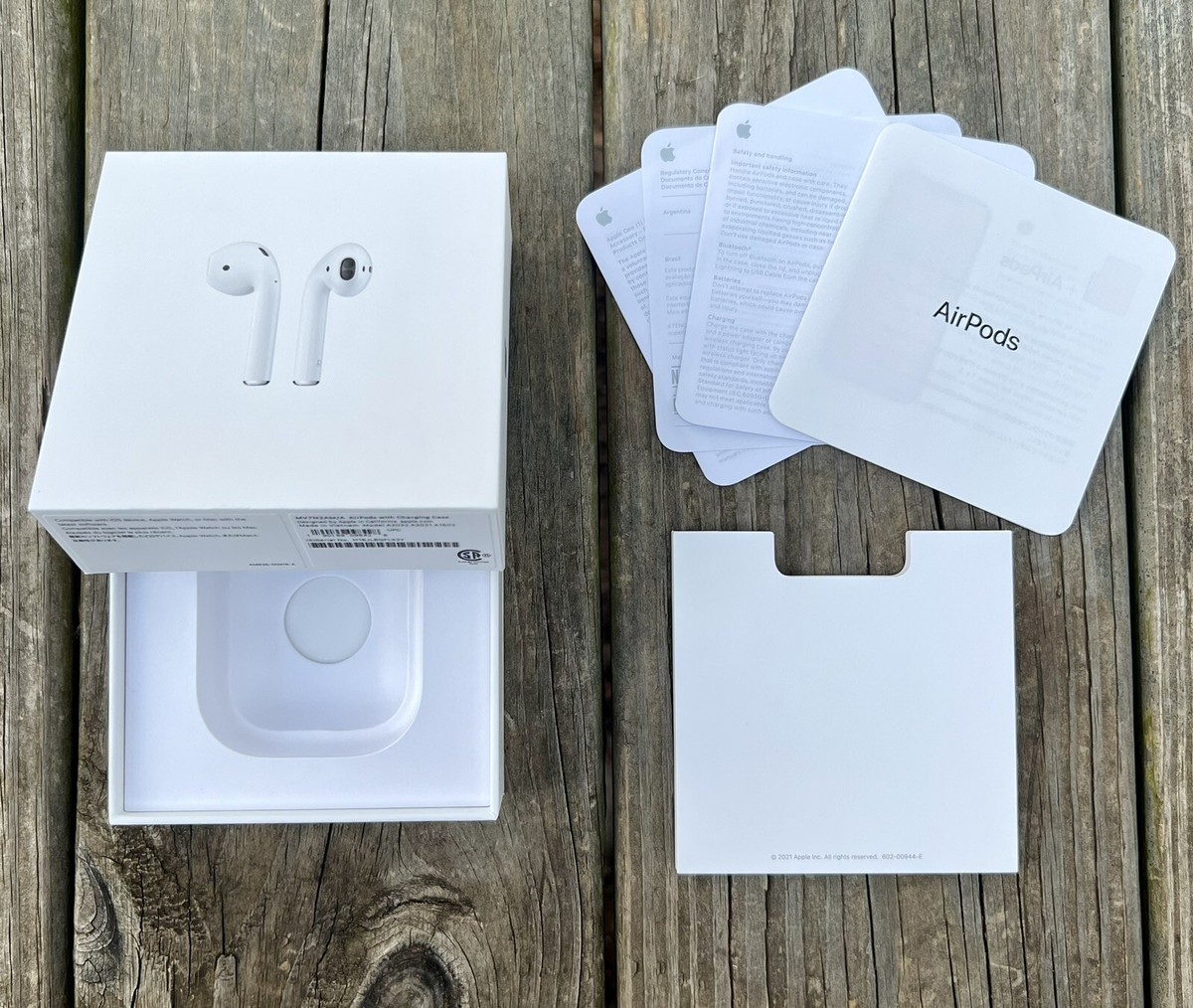 Apple Airpods 2nd Gen A2032 EMPTY BOX ONLY with Original Inserts
