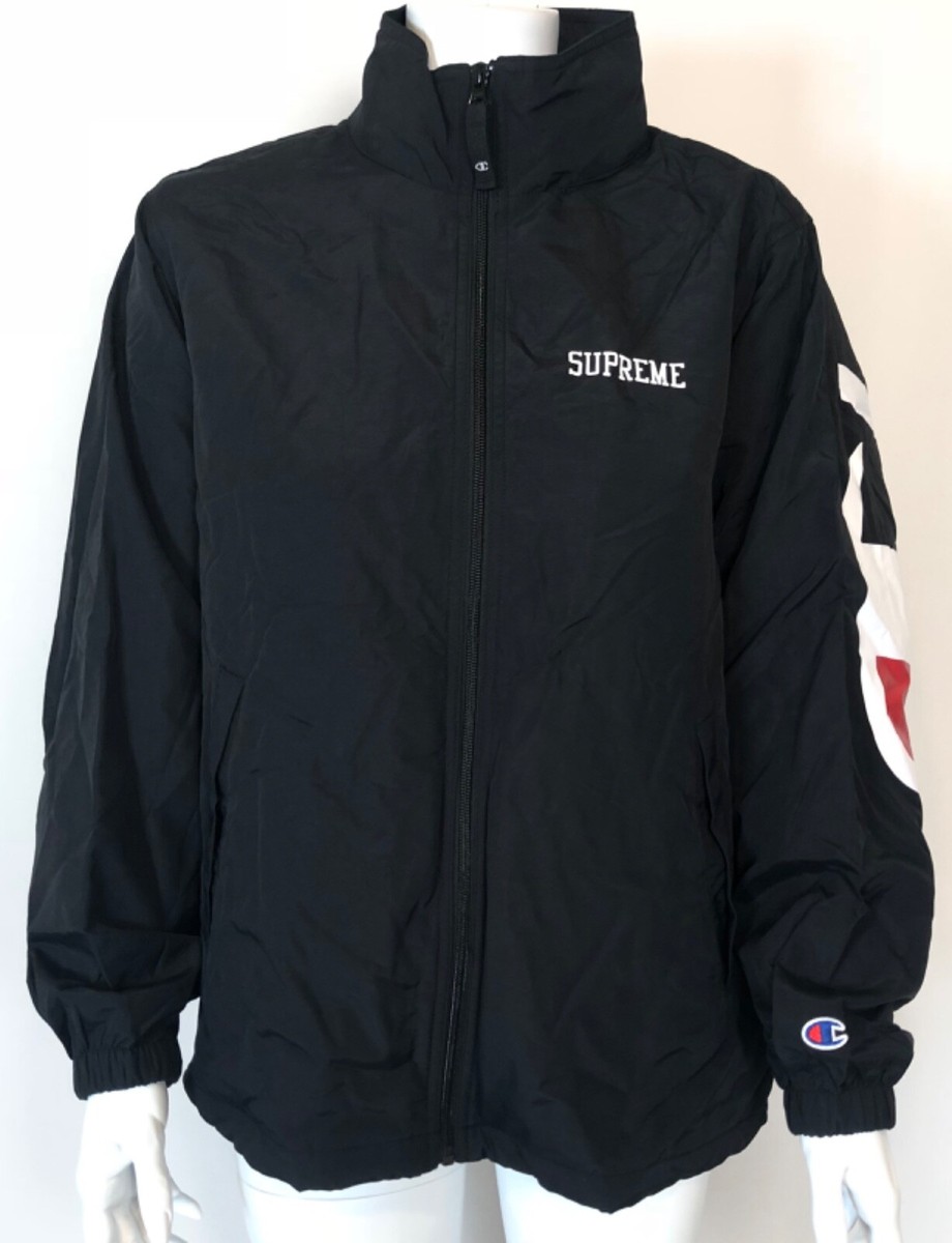 Champion Supreme Jacket Track Jacket Black sz S NEW Authentic | eBay