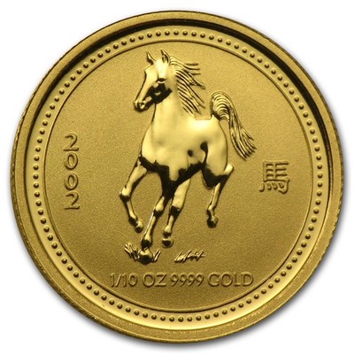 2002 Australia 1/10 oz Gold Lunar Horse BU (Series I) | eBay