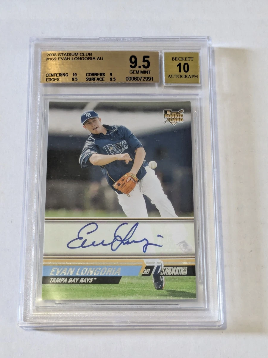Evan Longoria Autographed Baseball Sports Trading Cards