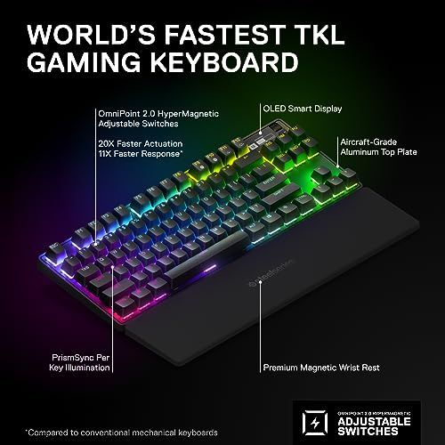 SteelSeries Apex Pro TKL Wireless HyperMagnetic 2023, Black | eBay
