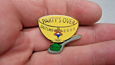 2002 SLC WINTER OLYMPICS GREEN JELLO PARTY'S OVER PIN #41 | eBay