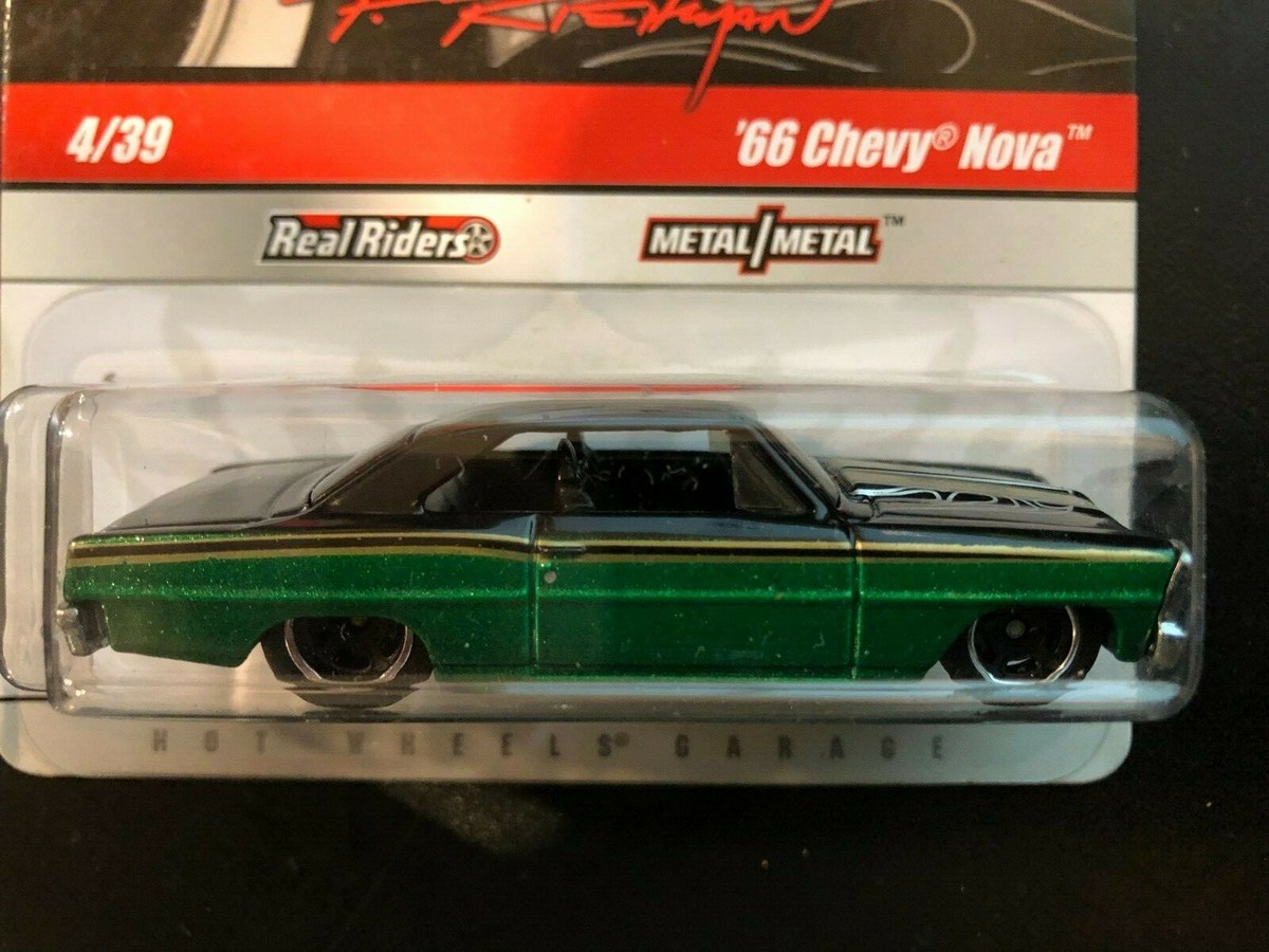 Hot Wheels Phil's Garage Green '66 Chevy Nova Initals 