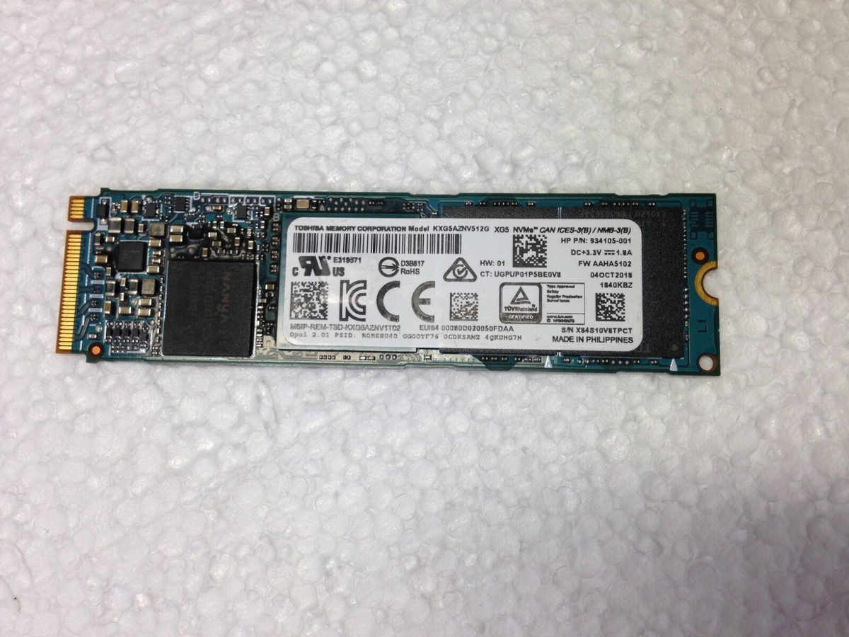 Toshiba KXG5AZNV512G XG5 NVMe M.2 SSD 512GB HP P/N 934105-001 | eBay